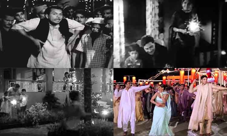 हिंदी फिल्मों के गानों में कई बार दिवाली की रंगीनियों को उम्दा तरीके से दर्शाया गया है